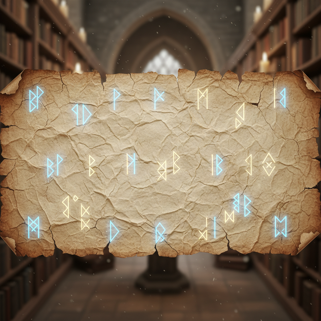 Ancient parchment runes