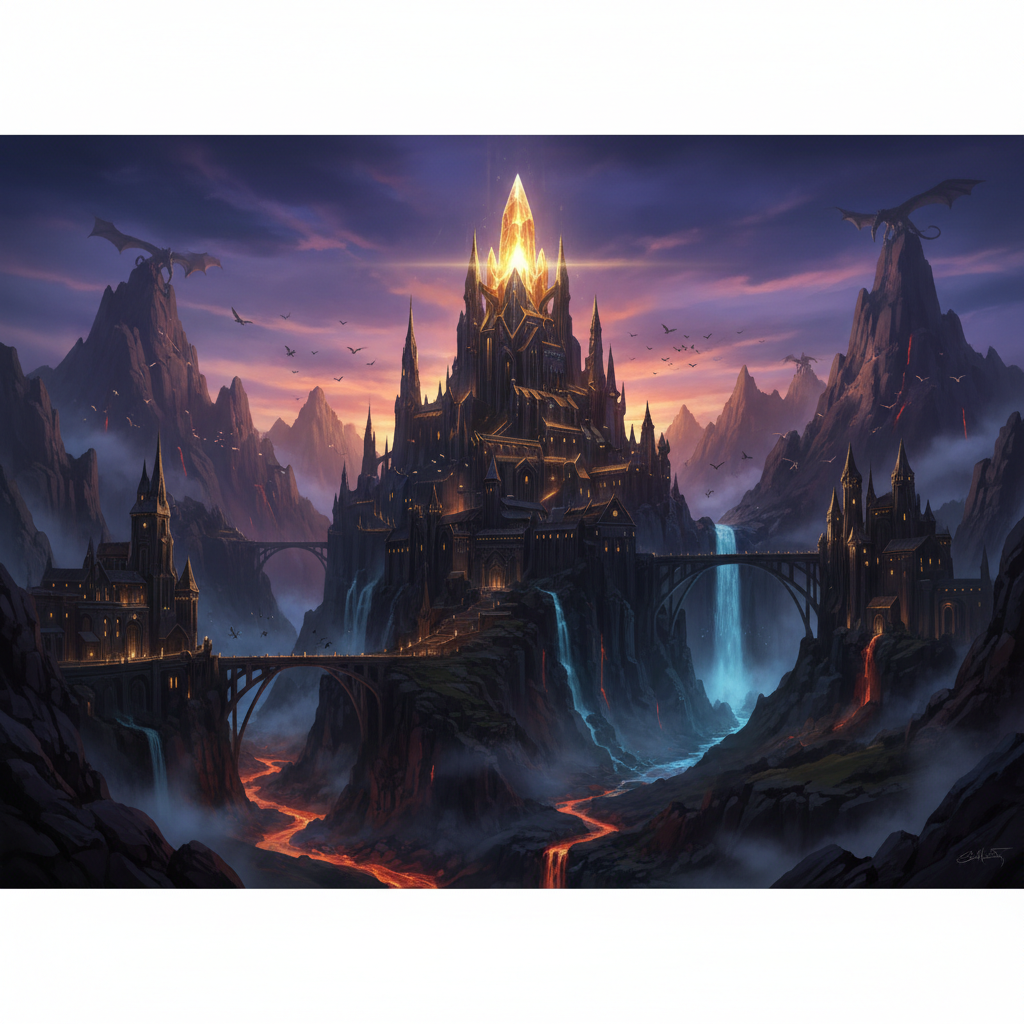Epic fantasy landscape